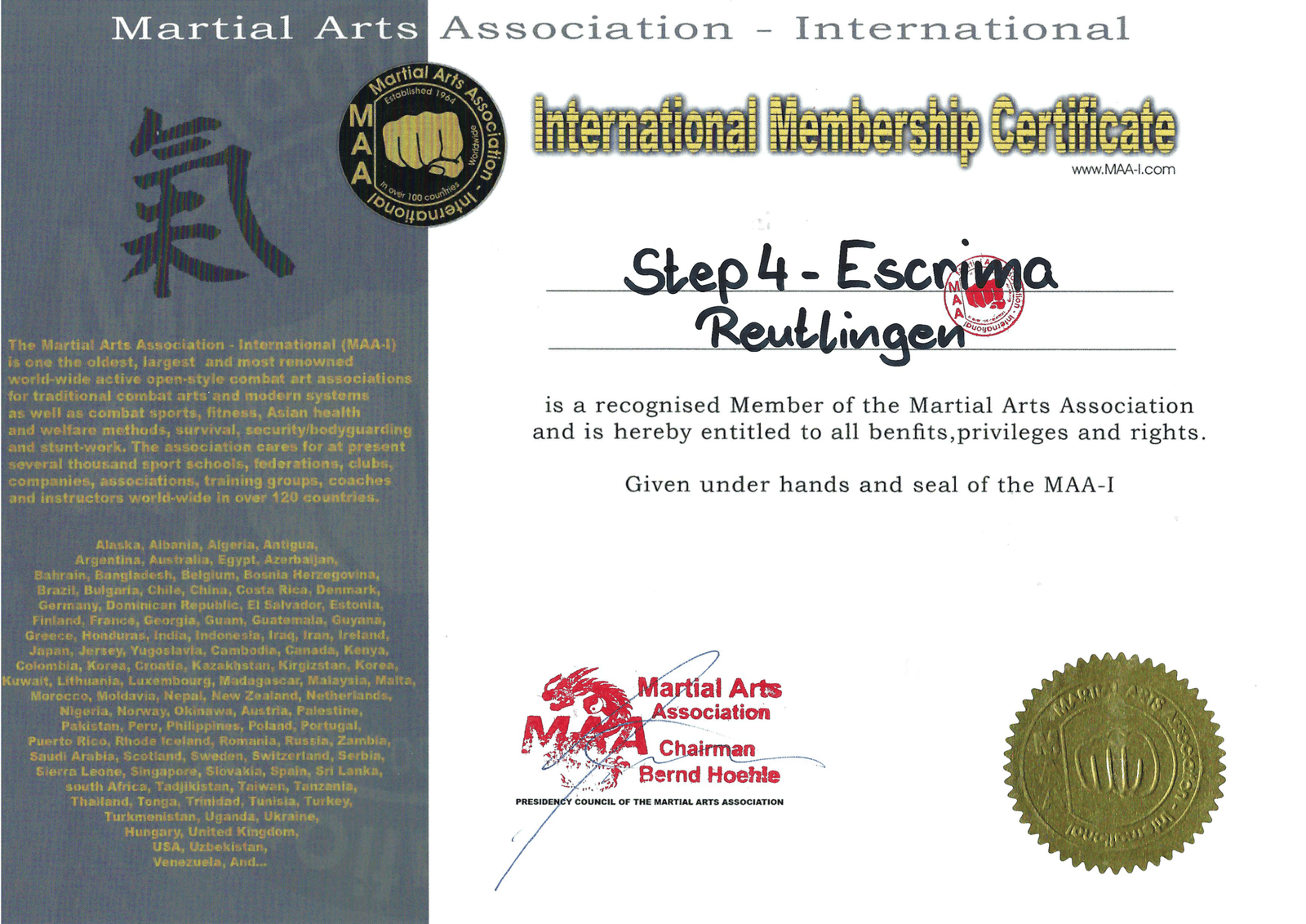 Gewaltprävention Zertifikat