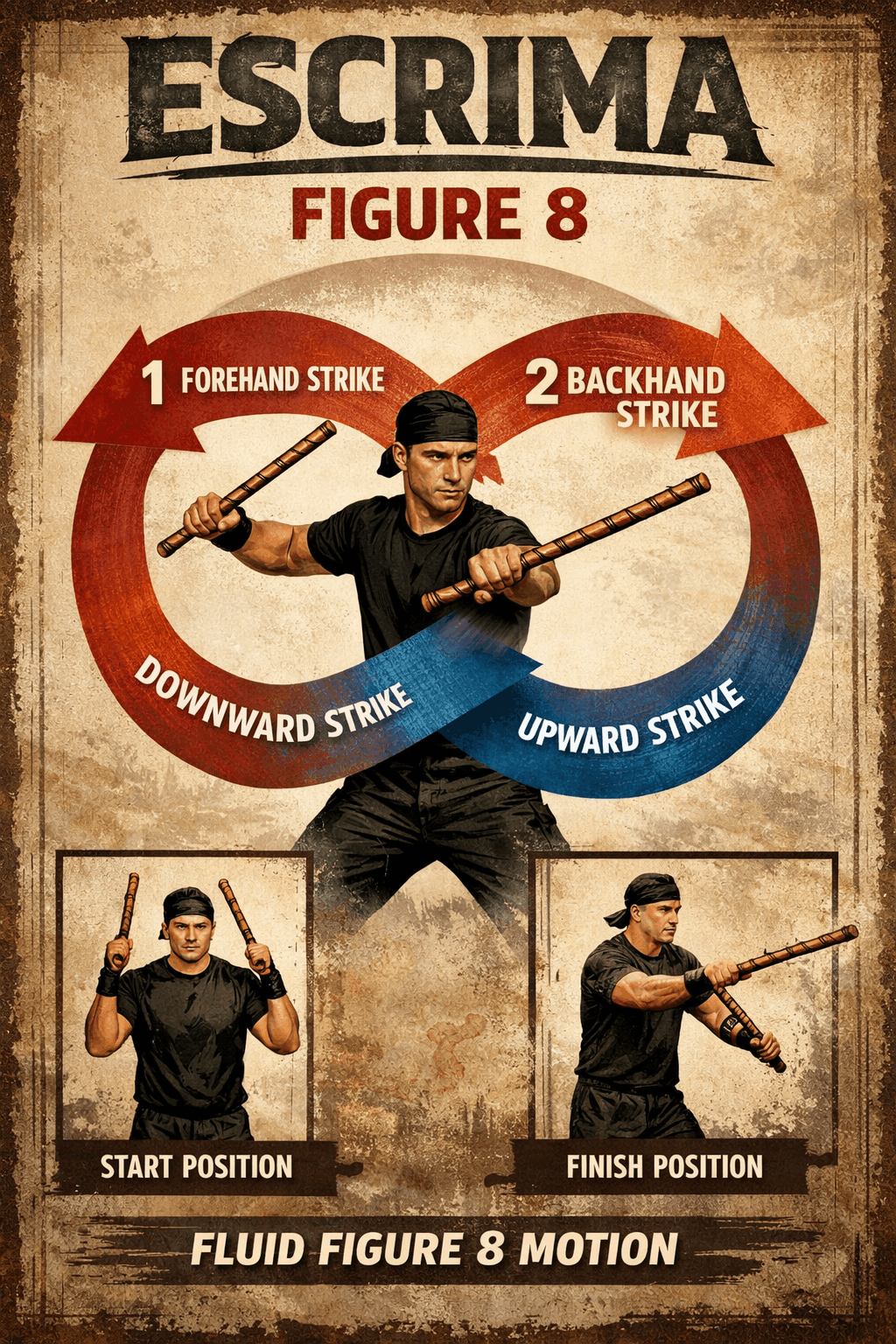 Figure 8 Infografik - Escrima Grundtechniken